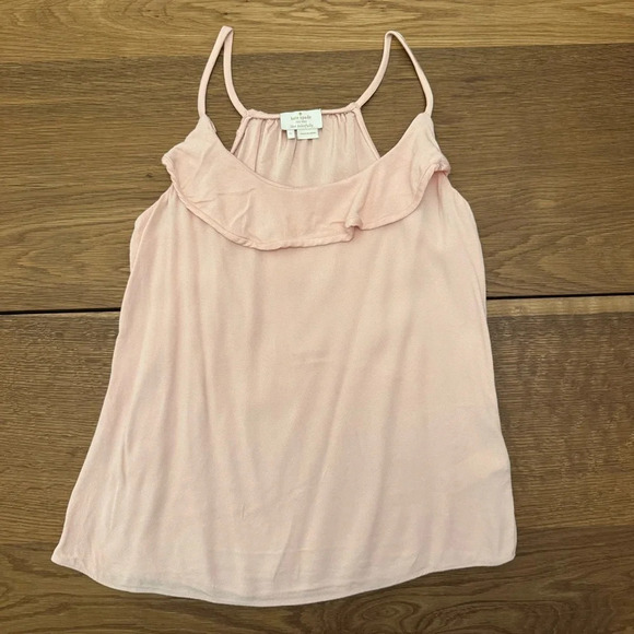 Kate Spade Viscose Ruffle Blush Top - Picture 1 of 4